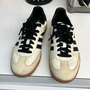 Adidas Samba OG Cream White - Women's Size 7.5 US - Sand Strata Black ID0478